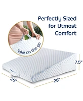 Clara Clark Supportive Cooling Gel Memory Foam Triangle Bed Wedge Pillow