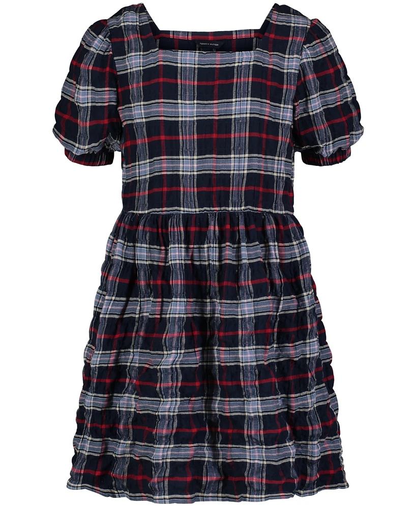 Tommy Hilfiger Big Girls Seersucker Plaid Dress