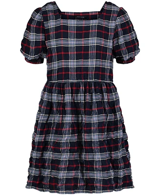 Tommy Hilfiger Big Girls Seersucker Plaid Dress