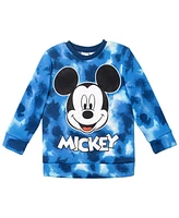 Disney Toddler Boys Mickey Mouse Fleece Pullover Sweatshirt and Pants Outfit Set to (12 Months - 14-16)