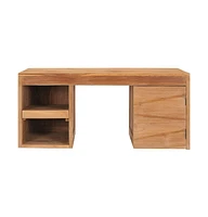 vidaXL Coffee Table 35.4"x19.7"x15.7" Solid Teak Wood