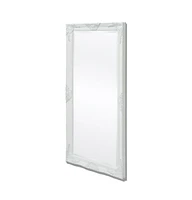 vidaXL Wall Mirror Baroque Style 47.2"x23.6" White