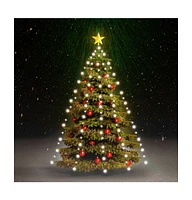 vidaXL Christmas Tree Net Lights with 210 LEDs Cold White 82.7"