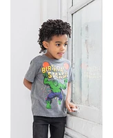 Marvel Toddler Boys Avengers Spider-Man Captain America Hulk Birthday T-Shirt to