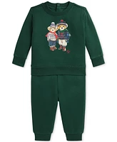 Polo Ralph Lauren Baby 2-Pc. Bear Sweatshirt & Jogger Pants Set