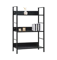 vidaXL 3-Layer Book Shelf Black 23.6"x10.9"x35.6" Engineered Wood