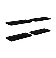 vidaXL Floating Wall Shelves pcs High Gloss 23.6"x9.3"x1.5" Mdf