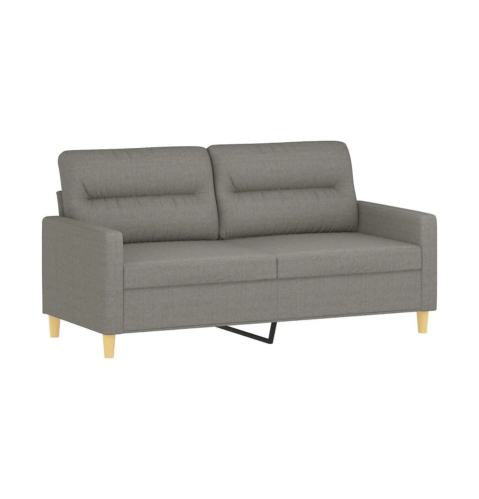 vidaXL 2-Seater Sofa Dark Gray 55.1" Fabric