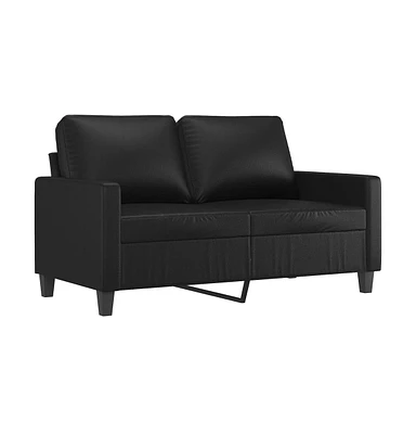 vidaXL 2-Seater Sofa Black 47.2" Faux Leather