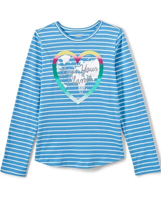 Lands' End Big Girls Plus Long Sleeve Graphic Tee