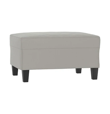 vidaXL Footstool Light Gray 27.6"x21.7"x16.1" Microfiber Fabric