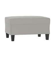 vidaXL Footstool Light Gray 27.6"x21.7"x16.1" Microfiber Fabric