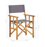 vidaXL Director's Chairs 2 pcs Solid Acacia Wood