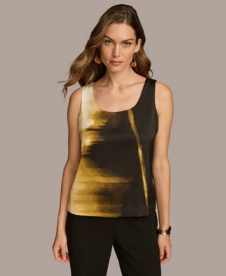 Donna Karan New York Women's Printed Scoop-Neck Tank Top