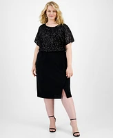 Connected Plus Sequined Sheath Dress