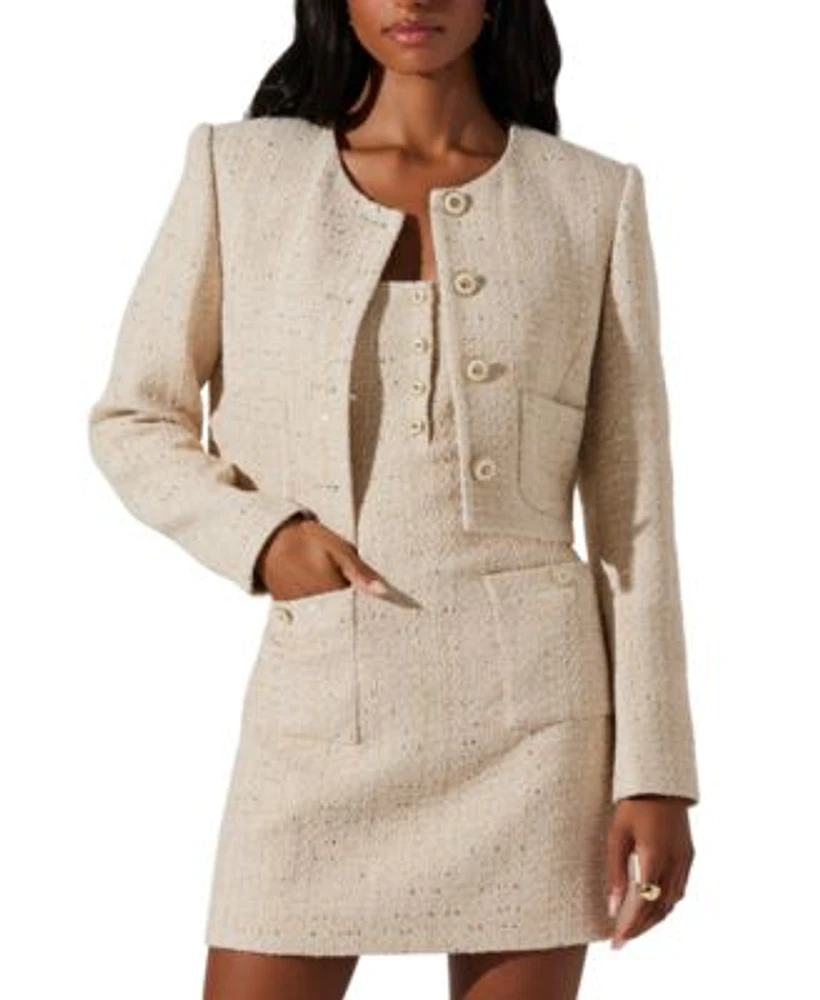 Astr The Label Womens Milena Tweed Jacket Deanna Tweed Dress