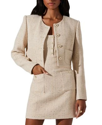 Astr The Label Womens Milena Tweed Jacket Deanna Tweed Dress