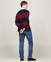 Tommy Hilfiger Men's Regular-Fit Stripe Rugby Sweatshirt