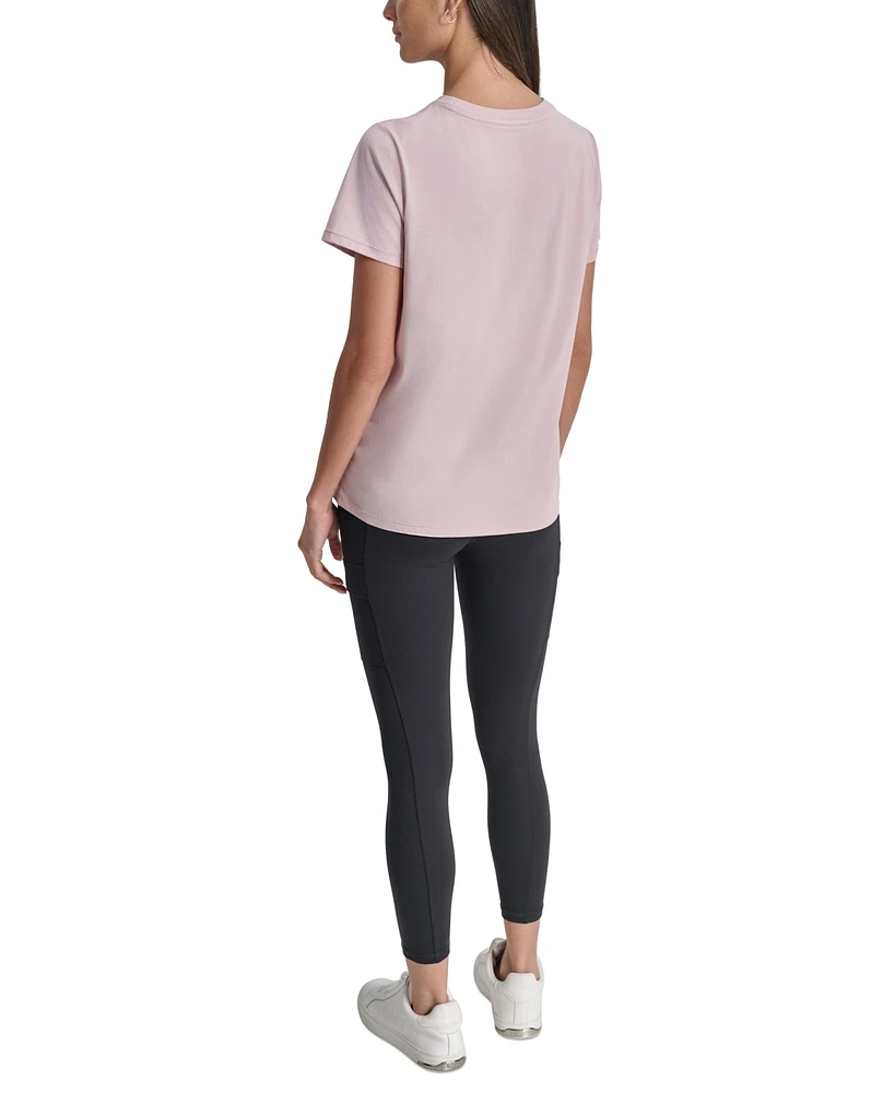 Dkny Women's Varsity Rhinestone-Logo Crewneck Top