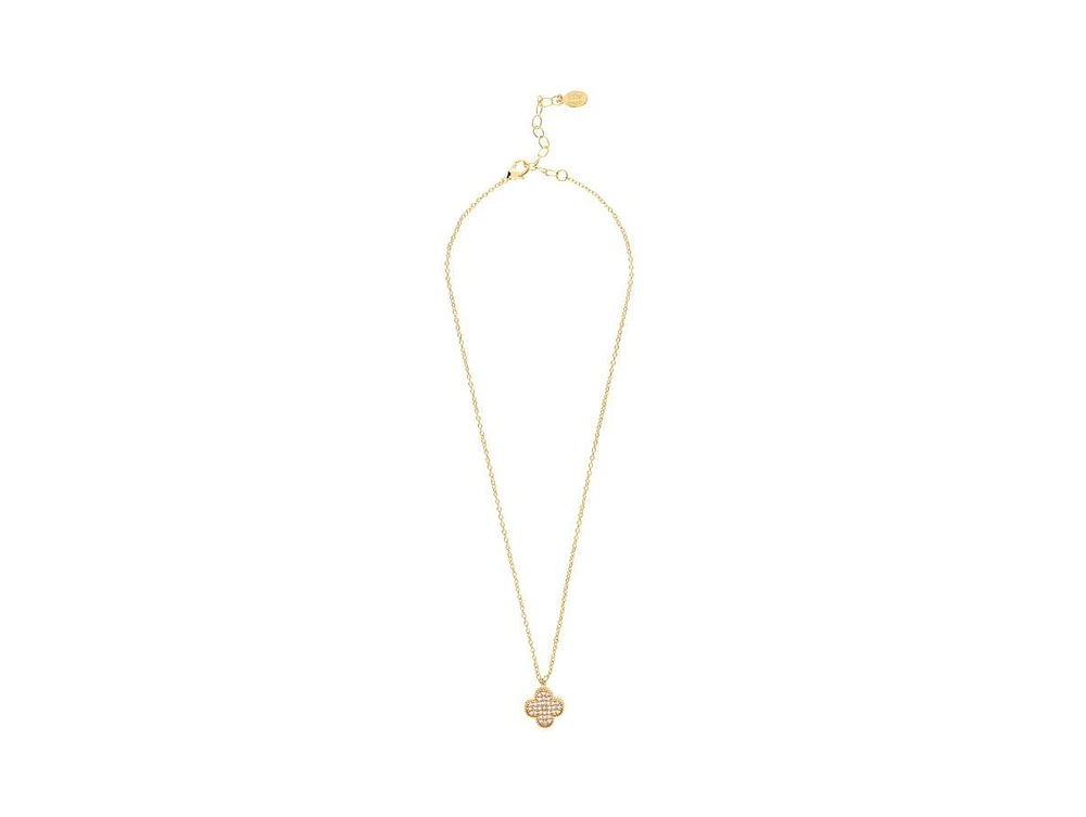 Rivka Friedman Pave Clover Pendant