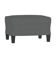 vidaXL Footstool Dark Gray 23.6"x19.7"x16.1" Fabric