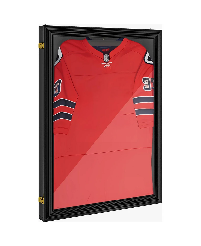 Homcom 24" x 32" Uv-Resistant Sports Jersey Frame Display Case, Black