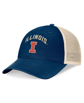 Top of the World Men's Navy Illinois Fighting Illini Heritage Waylon Trucker Adjustable Hat