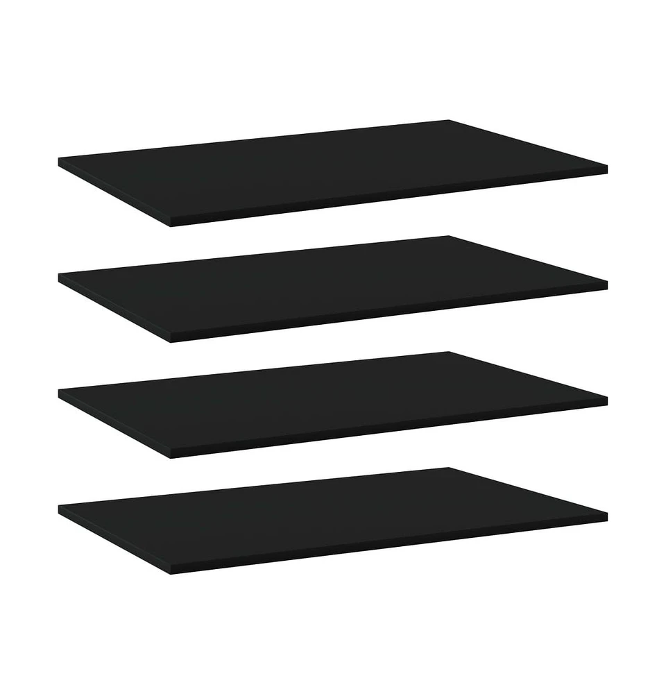 vidaXL Bookshelf Boards 4 pcs Black 31.5"x19.7"x0.6" Engineered Wood