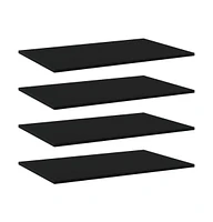 vidaXL Bookshelf Boards 4 pcs Black 31.5"x19.7"x0.6" Engineered Wood