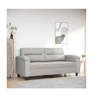 vidaXL 2-Seater Sofa Light Gray 55.1" Microfiber Fabric