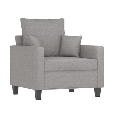 vidaXL Sofa Chair Light Gray 23.6" Fabric