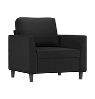 vidaXL Sofa Chair Black 23.6" Faux Leather