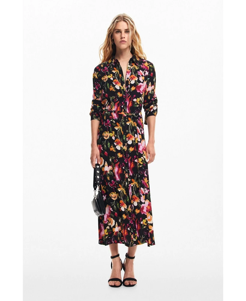 Desigual Women's Floral shirt dress