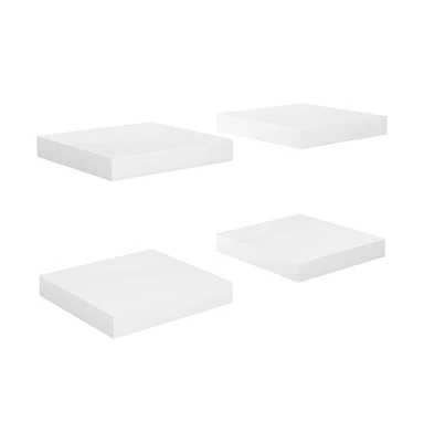 vidaXL Floating Wall Shelves pcs High Gloss 9.1"x9.3"x1.5" Mdf