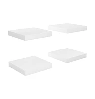 vidaXL Floating Wall Shelves pcs High Gloss 9.1"x9.3"x1.5" Mdf