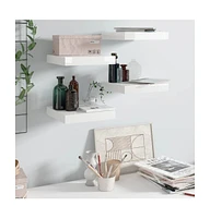 vidaXL Floating Wall Shelves pcs High Gloss 9.1"x9.3"x1.5" Mdf