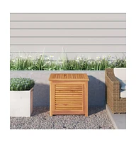 vidaXL Patio Storage Box with Bag 23.6"x19.7"x22.8" Solid Wood Teak