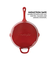 Crock-Pot 10 Inch Enamel Cast Iron Skillet - Gradient Red