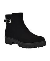 Calvin Klein Women's Kalonie Almond Toe Lug-Sole Casual Booties