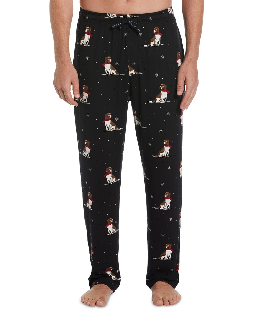 Perry Ellis Portfolio Men's Deluxe Touch Knit Printed Pajama Pant