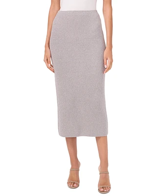 Vince Camuto Women's Metallic-Knit Midi Skirt