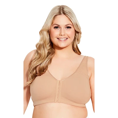 Avenue Plus Comfort Cotton Wire Free Front Close Bra