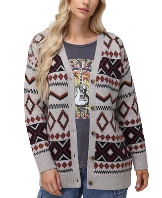 Frye Women's Southwestern Fair Isle Button-Up Cardigan