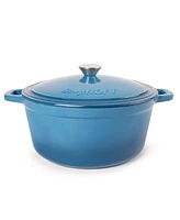 BergHOFF Neo 4Pc Cast Iron Set: 5qt. & 8qt. Covered Stockpot, Blue