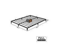 gaomon 6 Inch Queen Bed Frame, Low Profile Metal Platform Frame Support Mattress Foundation, Noise Free, Easy Assembly, Black