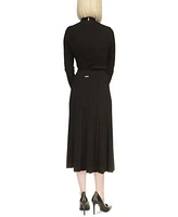 Michael Michael Kors Womens Ribbed Sweater Midi Skirt