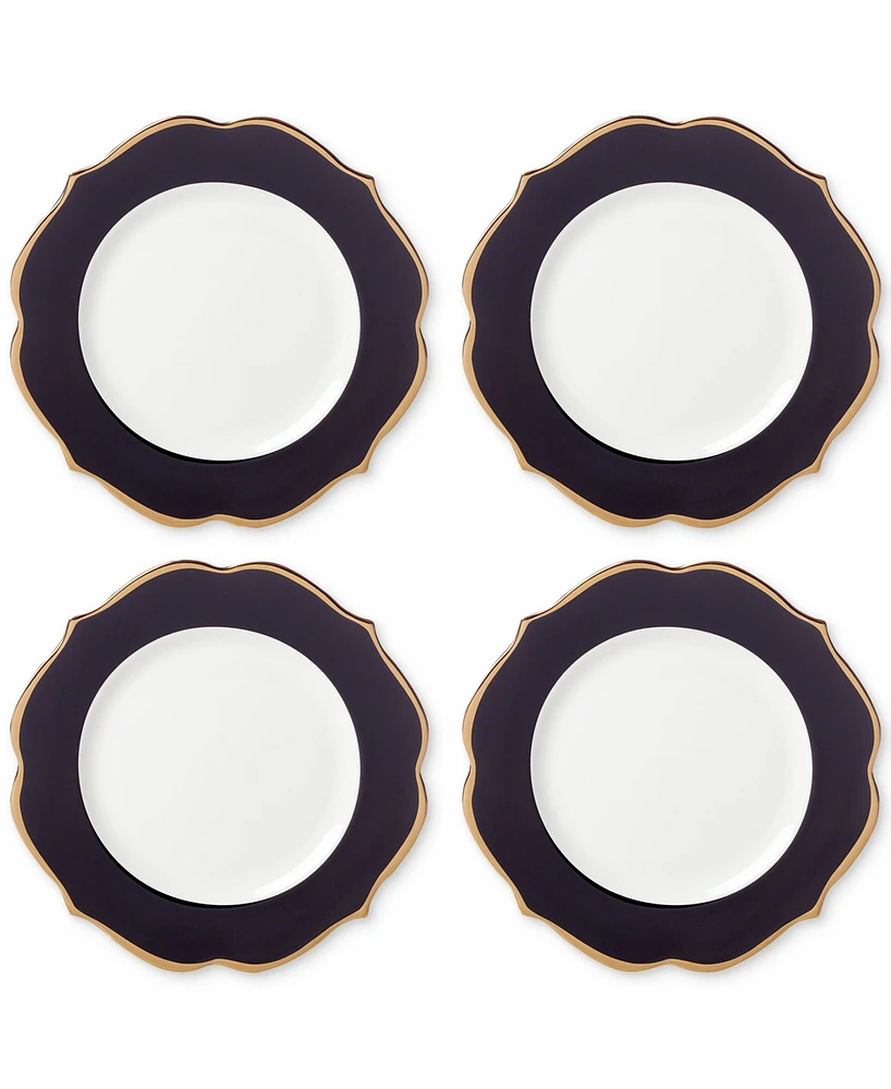 Lenox Contempo Luxe Black Accent Plates, Set Of 4