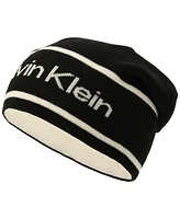 Calvin Klein Men's Jacquard Stripe Logo Beanie