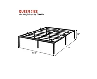 gaomon Metal Bed Frame, 14 Inch Simple Platform Sturdy Heavy Duty Frame Mattress Foundation, No Box Spring Needed, Easy Assembly, Twin