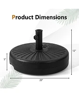 Givimo 20 Inch Fillable Heavy-Duty Round Umbrella Base Stand